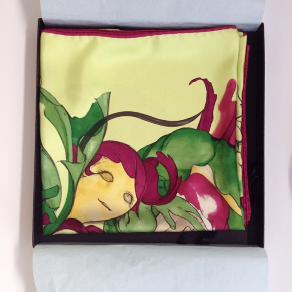Prada Silk Scarf With James Jean Fairy Print - Picture 2 of 7